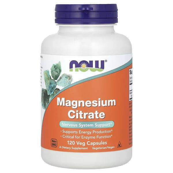 NOW Foods Magnesium Citrate 400 mg 120 Veg Capsules