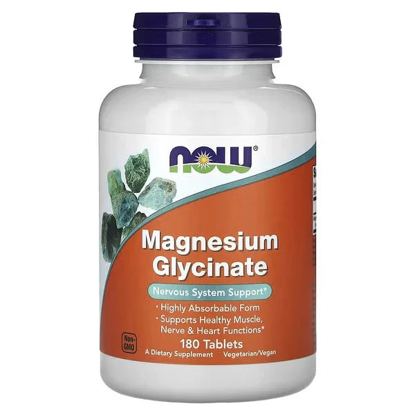 NOW Foods Magnesium Glycinate 100 mg (Albion™) – 180 Tablets