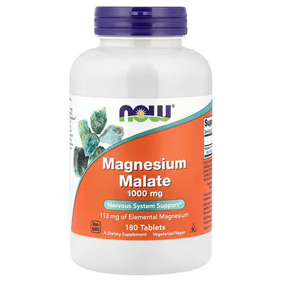 NOW Foods, Magnesium Malate, 1,000 mg, 180 Tablets
