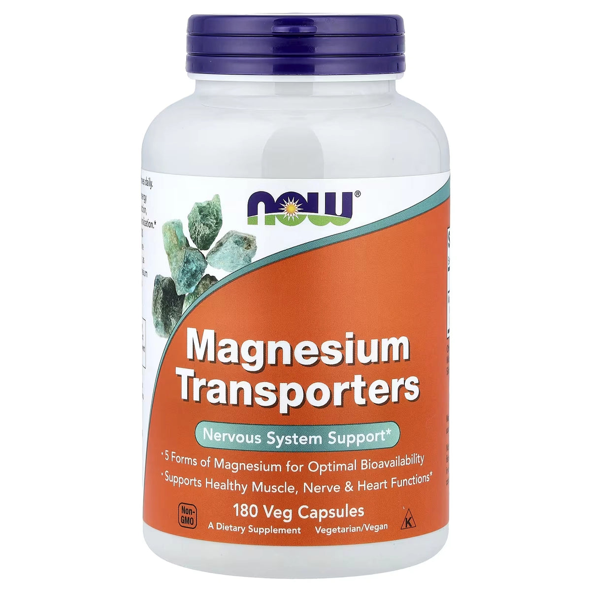 NOW Foods Magnesium Transporters 180 Veg Capsules