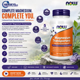 NOW Foods Magnesium Transporters 180 Veg Capsules