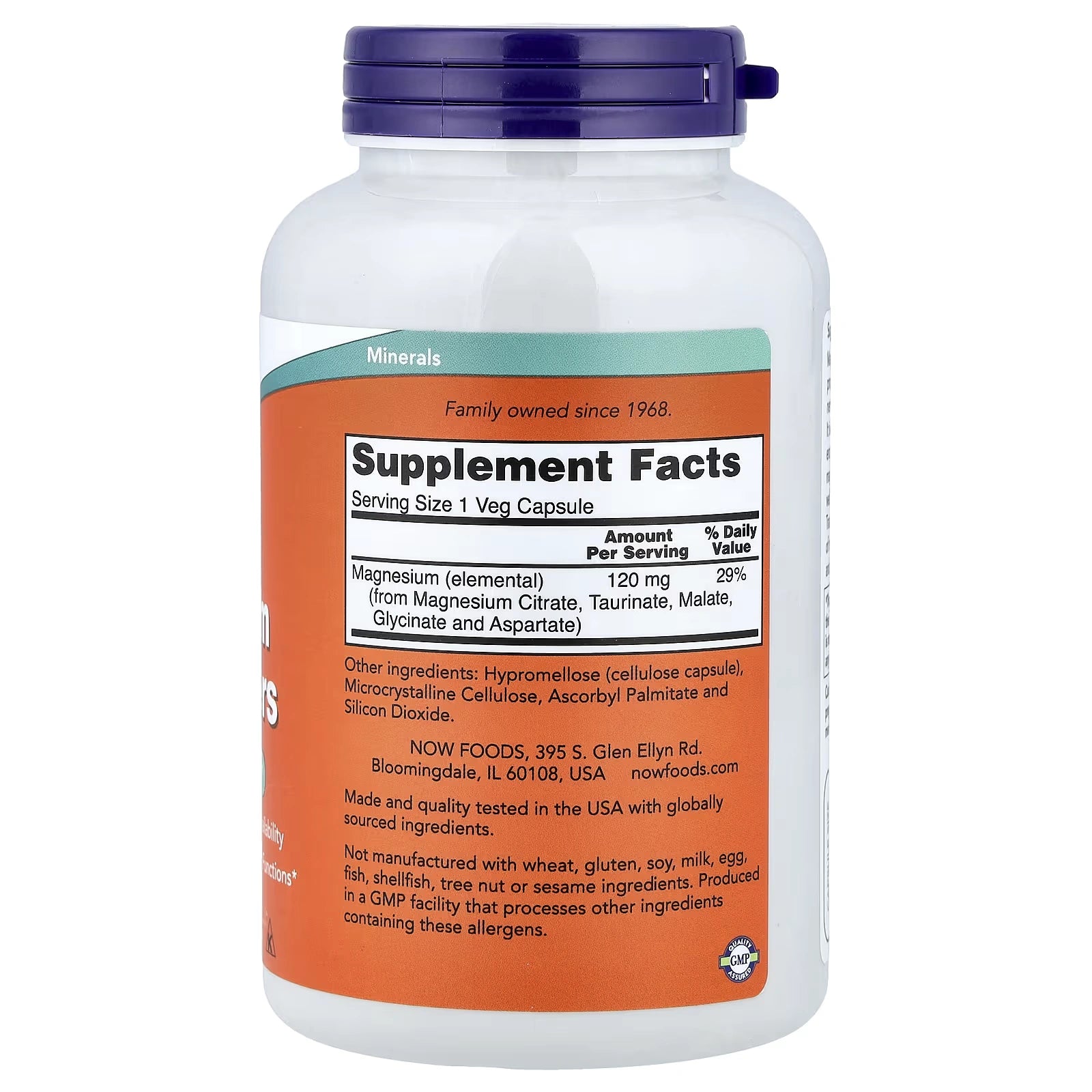 NOW Foods Magnesium Transporters 180 Veg Capsules