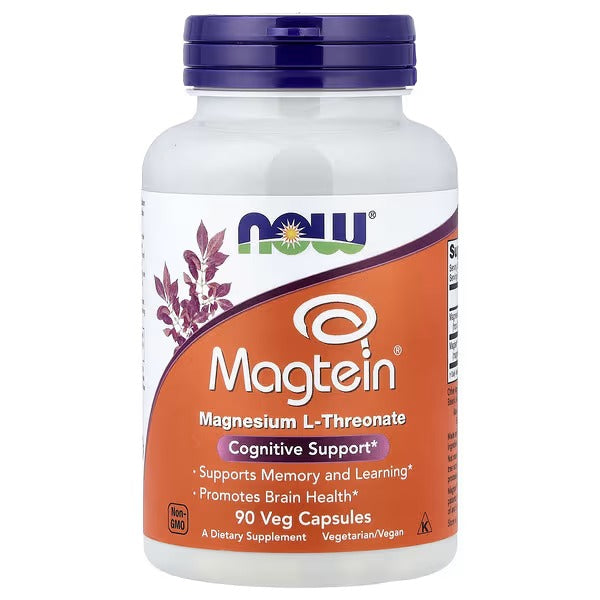 NOW Foods Magtein Magnesium L-Threonate 90 Veg Capsules