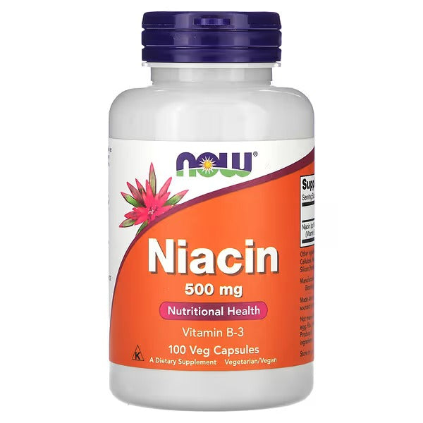 NOW Foods Niacin 500 mg – 100 Veg Capsules