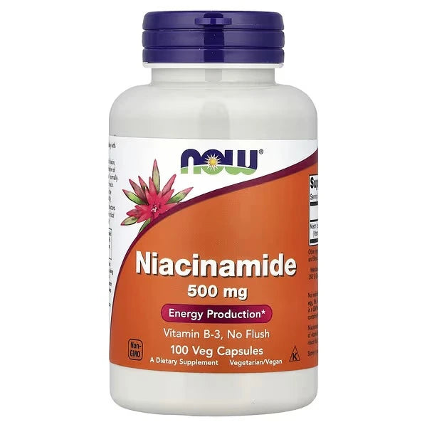 NOW Foods Niacinamide 500 mg 100 Veg Capsules