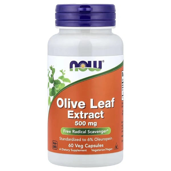 NOW Foods Olive Leaf Extract 500 mg 60 Veg Capsules