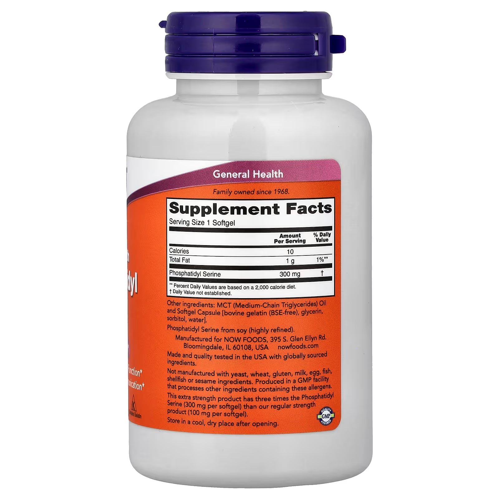 NOW Foods Phosphatidyl Serine 300 mg 50 Softgels