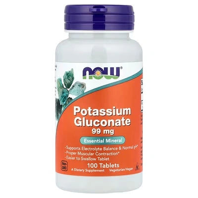 NOW Foods Potassium Gluconate 99 mg 100 Tablets