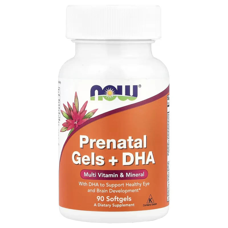 NOW Foods, Prenatal Gels + DHA, 90 Softgels
