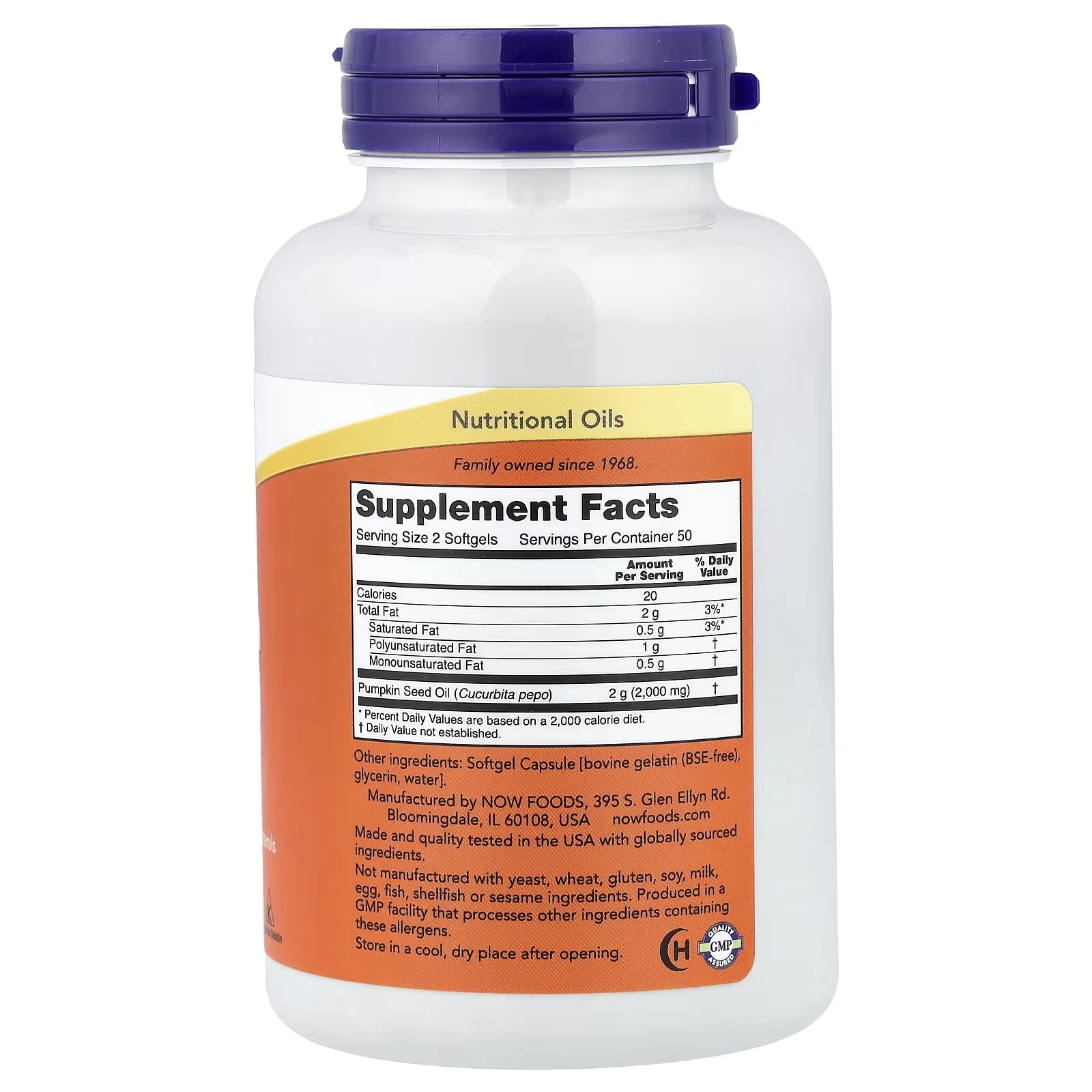 NOW Foods Pumpkin Seed Oil 1000 mg 100 Softgels