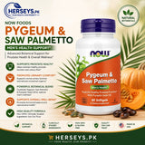 NOW Foods Pygeum Saw Palmetto 60 Softgels