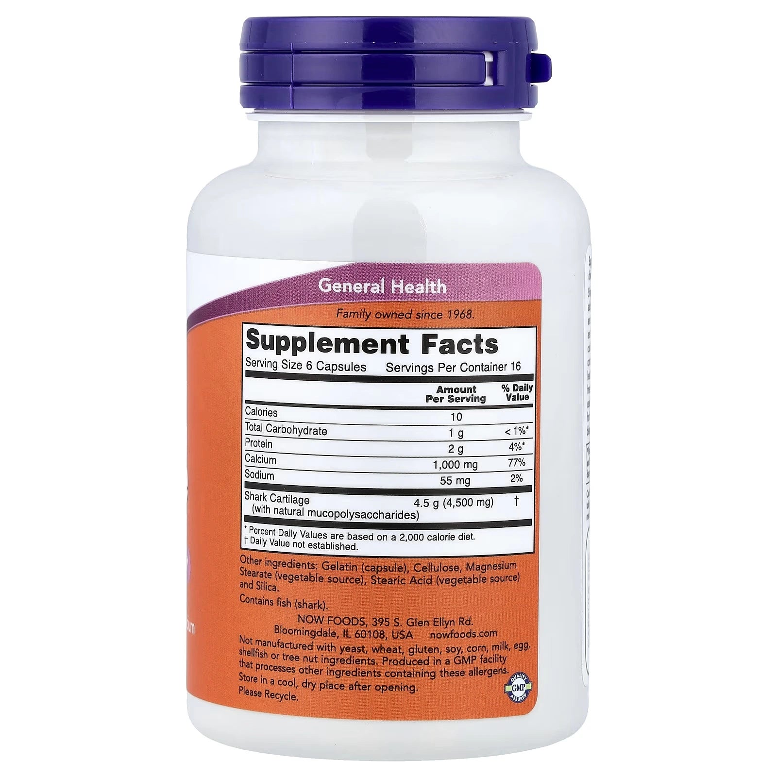 NOW Foods Shark Cartilage 100 Capsules
