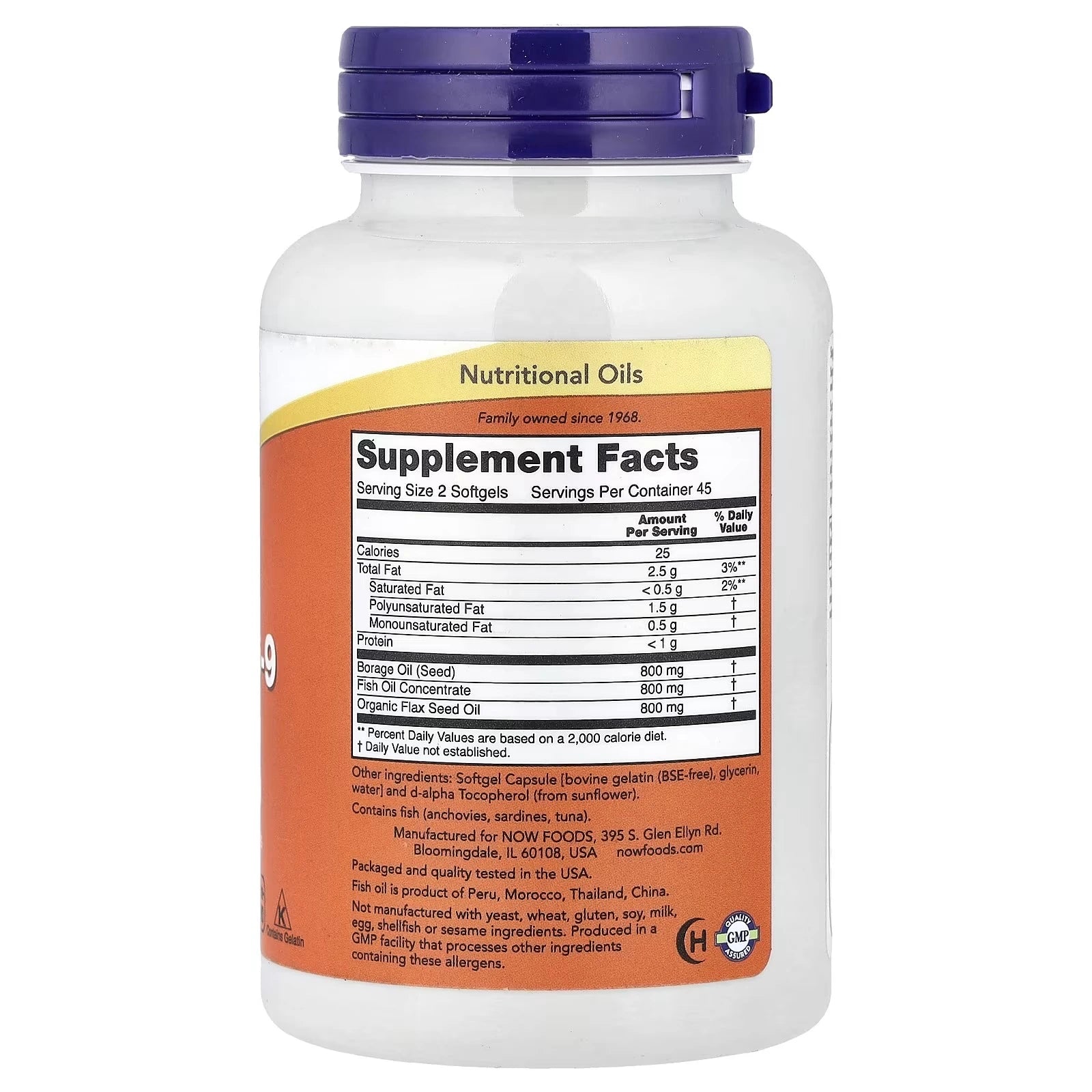 NOW Foods Super Omega 3 6 9 Fish Oil 90 Softgels