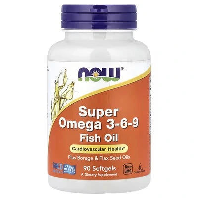 NOW Foods Super Omega 3 6 9 Fish Oil 90 Softgels