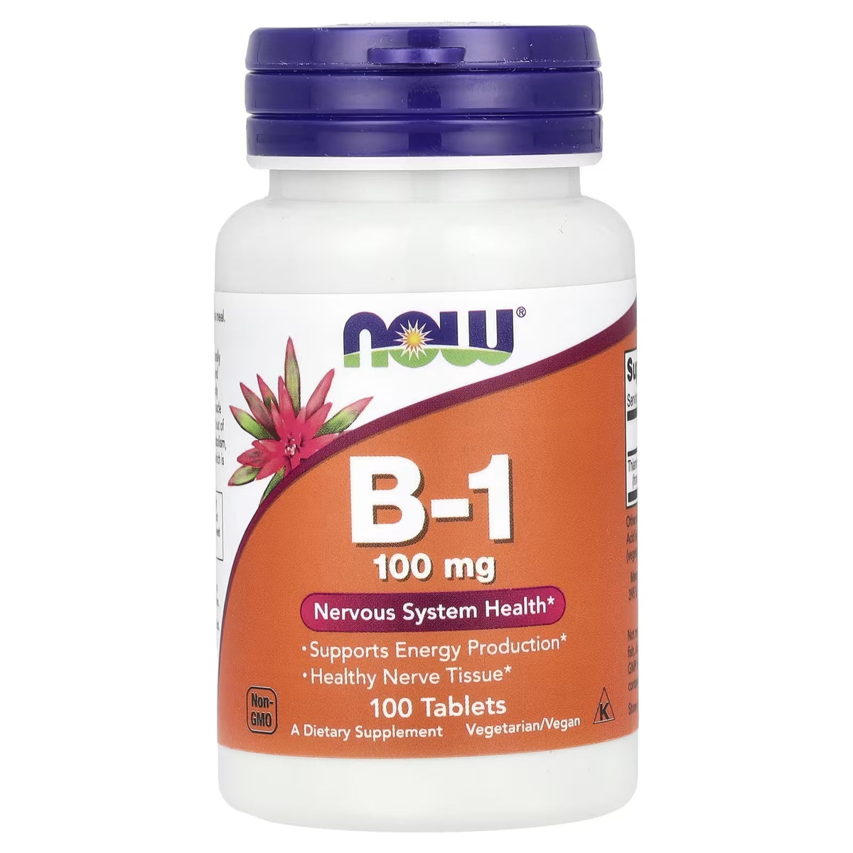 NOW Foods Vitamin B-1 Thiamin 100 mg 100 Tablets