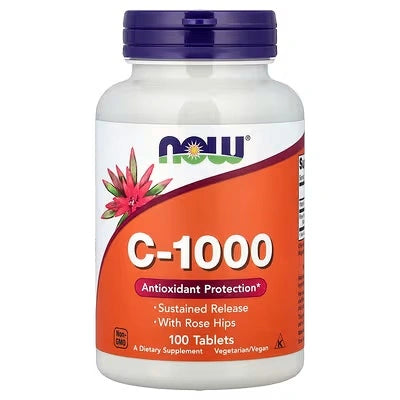 NOW Foods Vitamin C 1000 with Rose Hips 100 Tablets