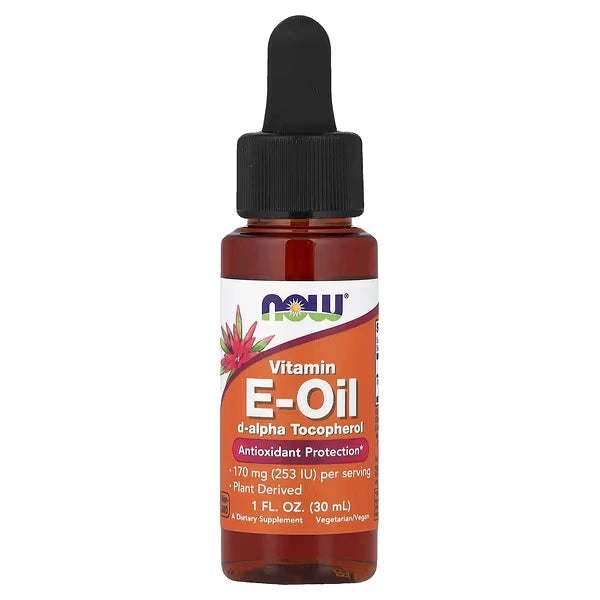 NOW Foods Vitamin E Oil d-Alpha Tocopherol 170 mg (253 IU) – 30 ml