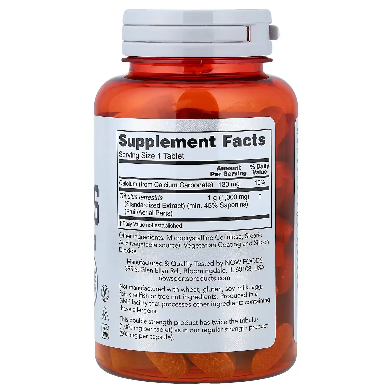 NOW Sports Tribulus 1000 mg Double Strength 90 Tablets