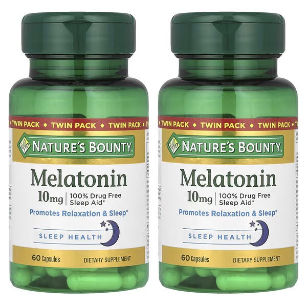 Nature’s Bounty Melatonin 10 mg 60 Capsules Pack of 2