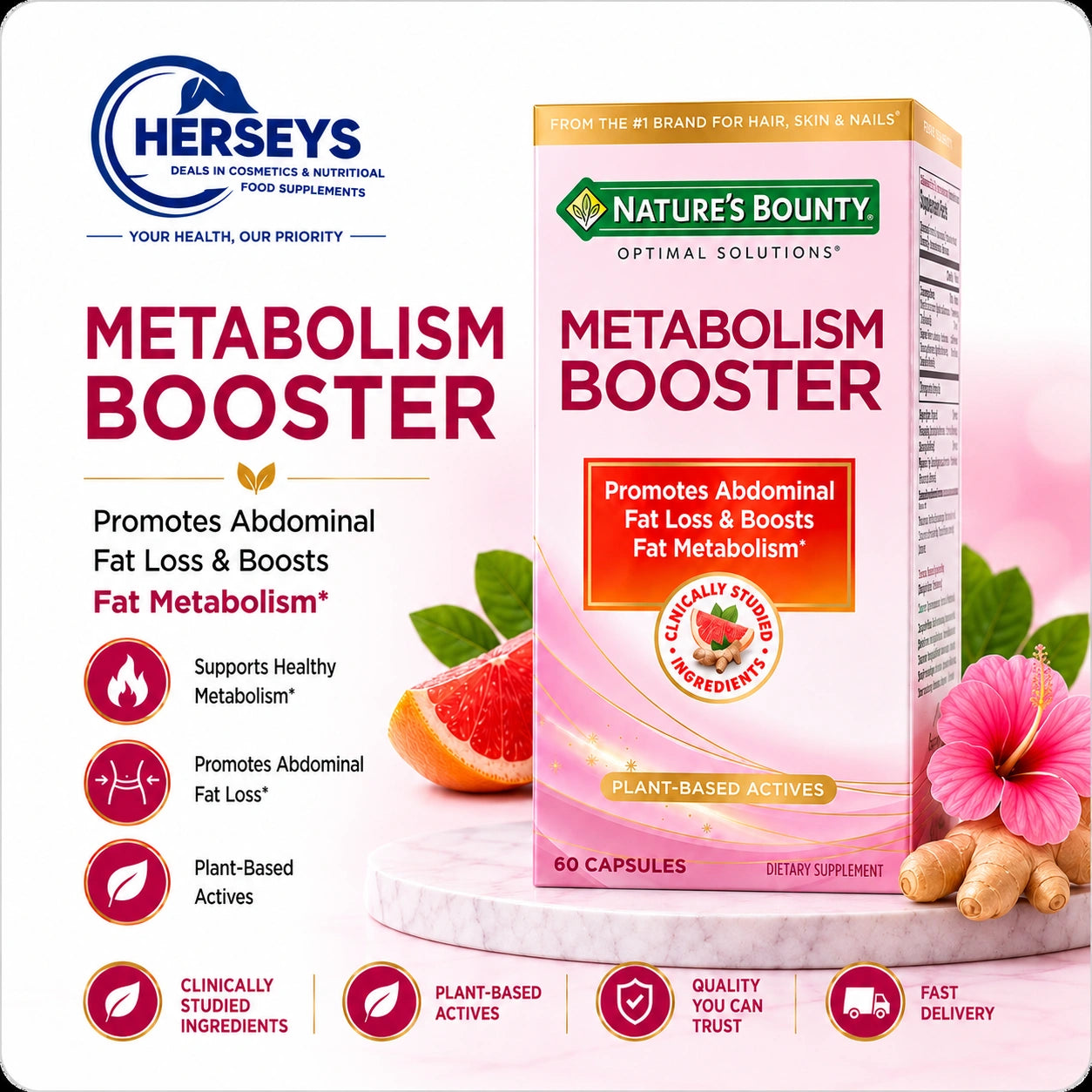 Nature’s Bounty Optimal Solutions Metabolism Booster 60 Capsules