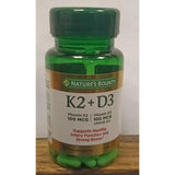 Nature’s Bounty Vitamin K2 + D3 – 30 Vegetable Capsules