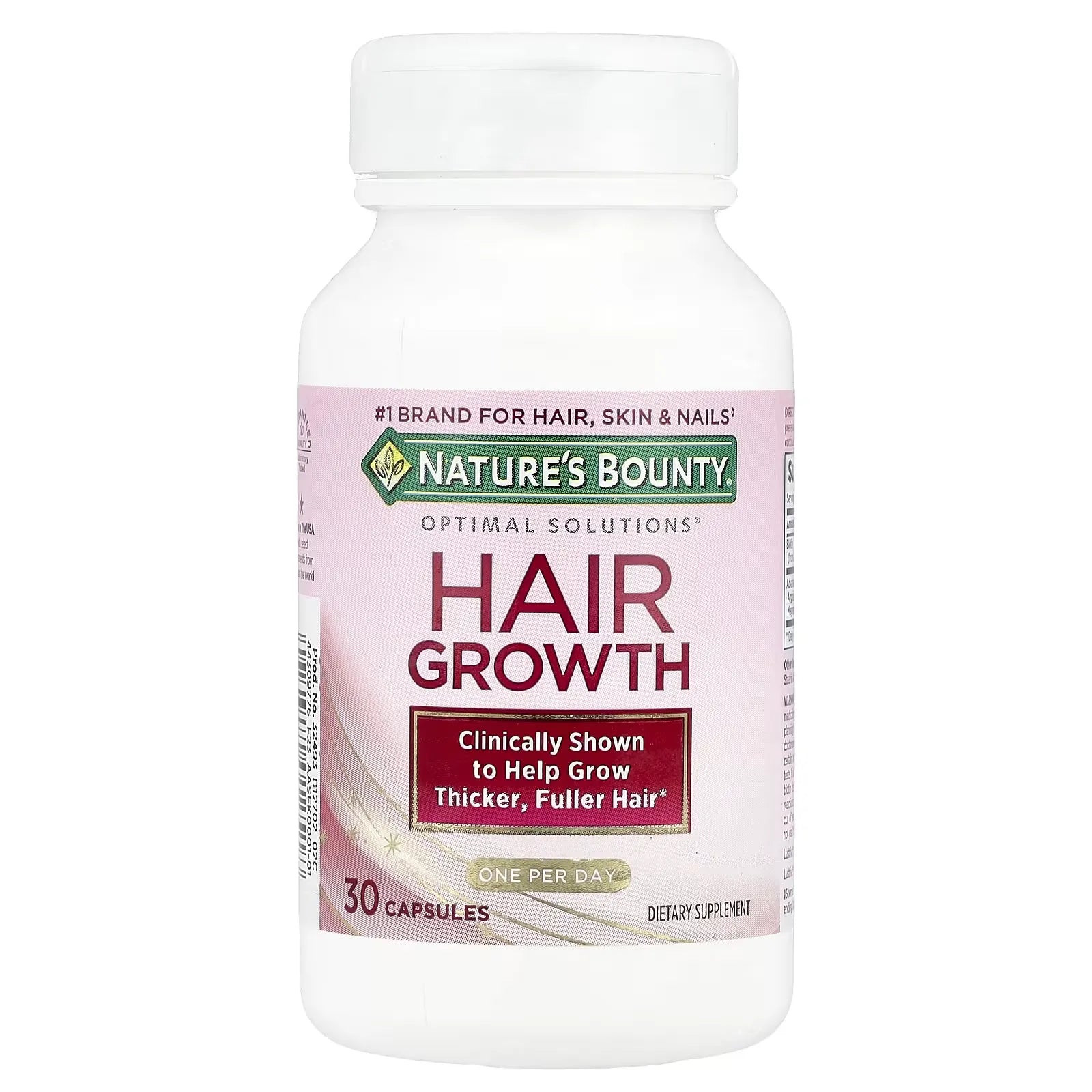 Natures Bounty Hair Growth Capsules 30 Capsules