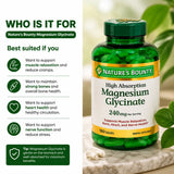 Nature’s Bounty High Absorption Magnesium Glycinate 240mg 180 Capsules