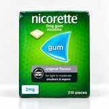 Nicorette 2mg Original Flavour Nicotine Gum 210 Pieces
