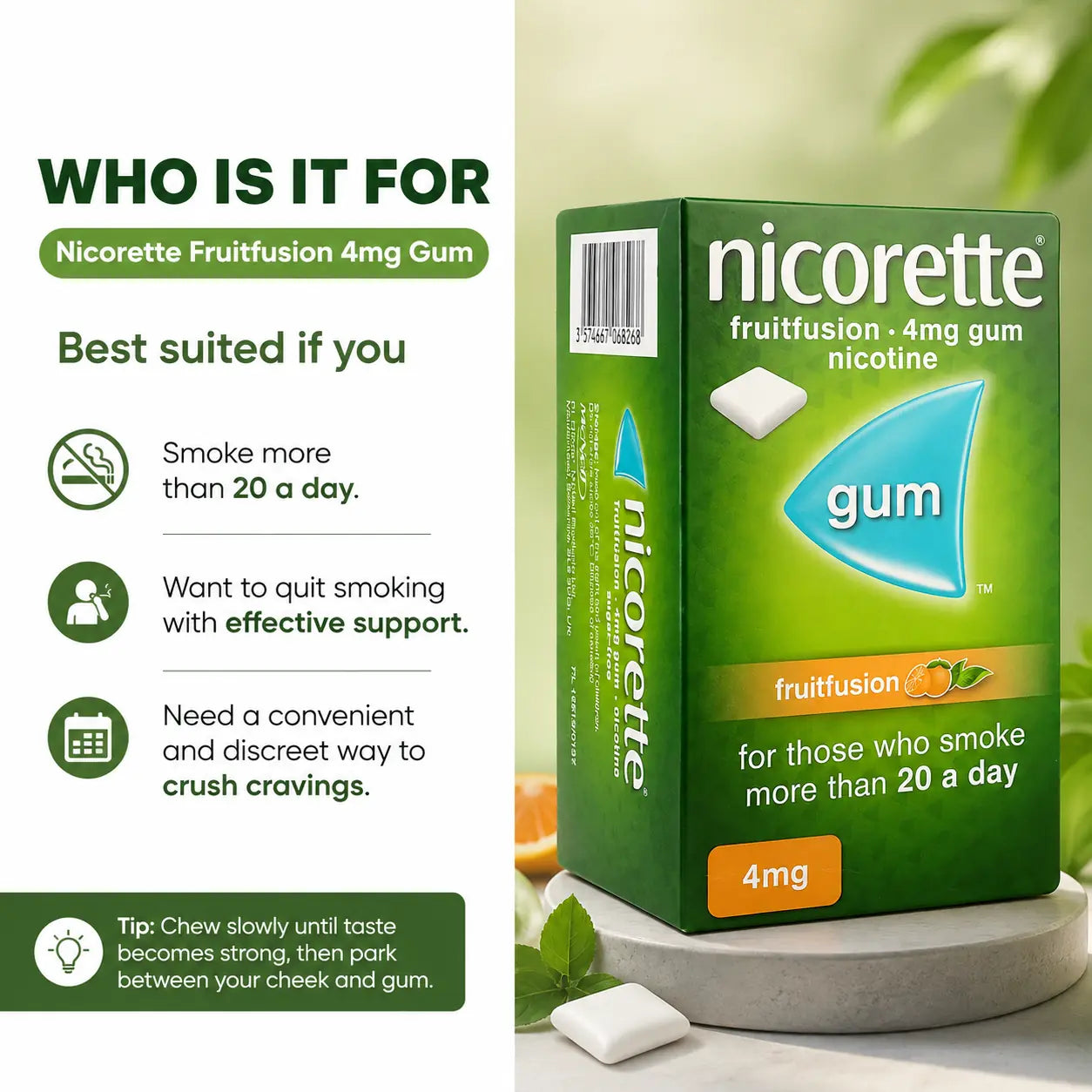 Nicorette Fruitfusion 4 mg Gum
