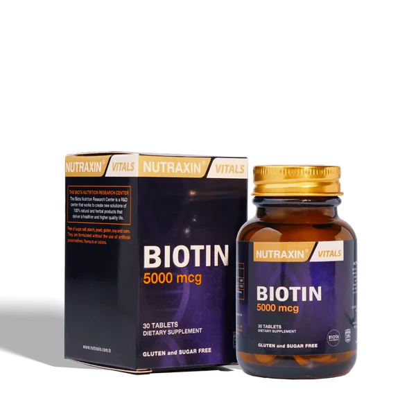 Nutraxin Biotin 5000mcg Tablets 30 Tablets