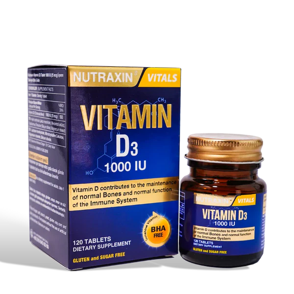 Nutraxin Vitamin D3 Tablets 1000 IU 120 Tablets