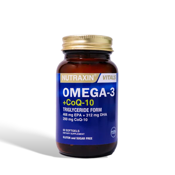Nutraxin Omega-3 + CoQ-10 Softgels 60s – Heart & Energy Support