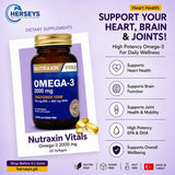 Nutraxin Omega-3 Fish Oil 2000mg Softgels 60 Softgels