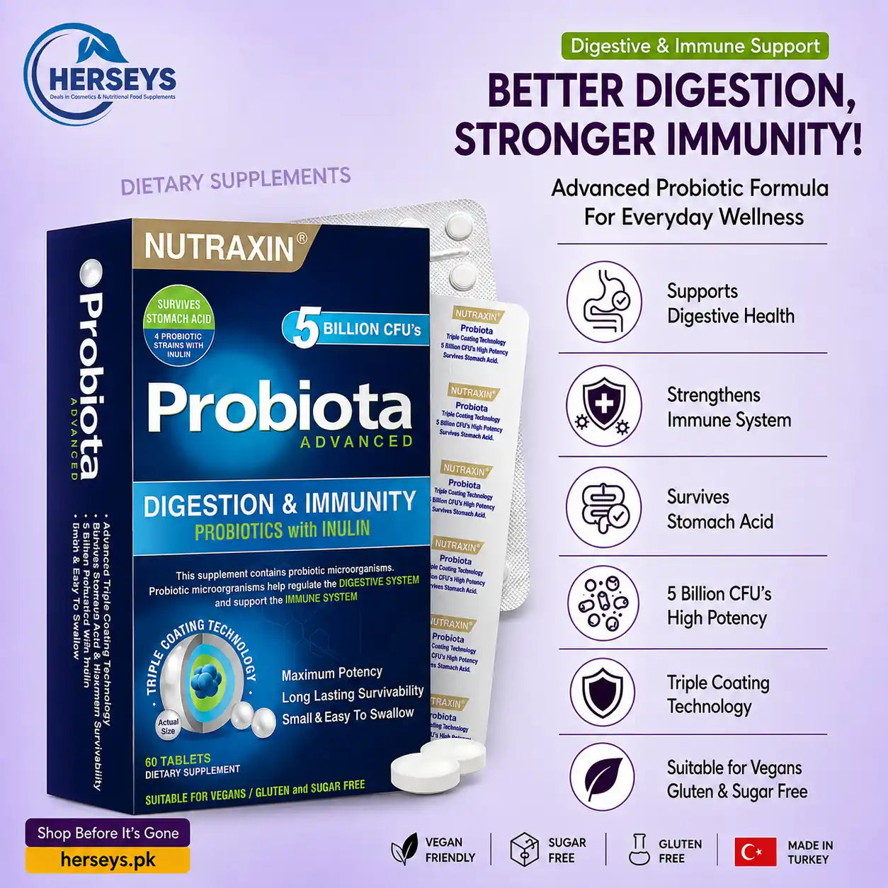 Nutraxin Probiota Advanced 60 Tablets