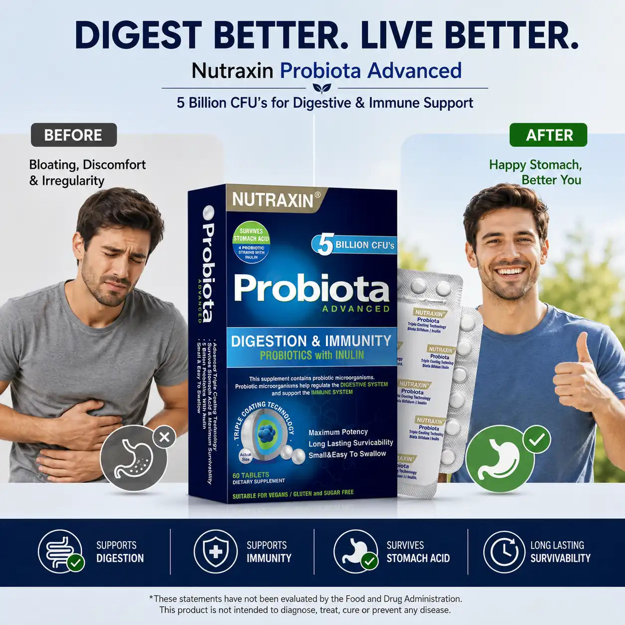 Nutraxin Probiota Advanced 60 Tablets