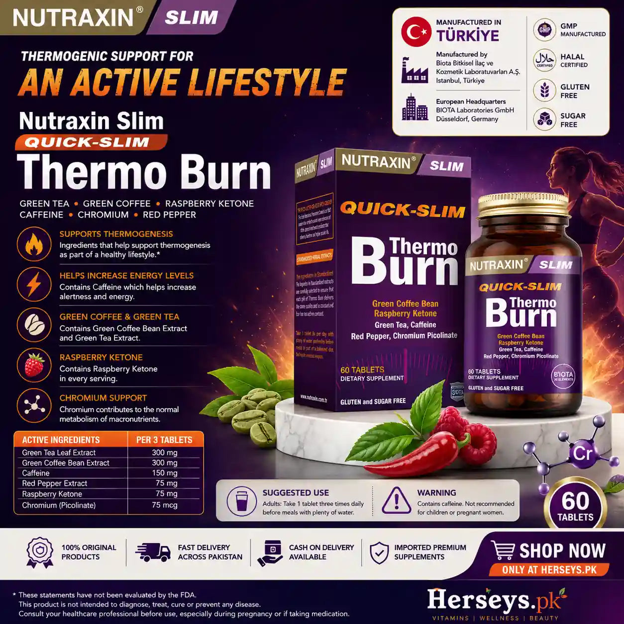Nutraxin Slim Quick-Slim Thermo Burn 60 Tablets