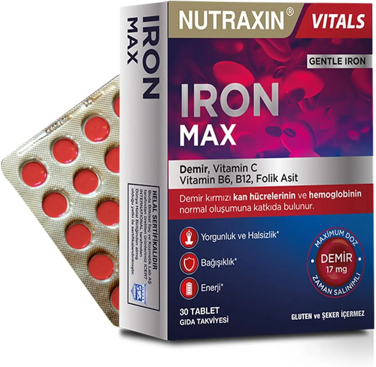 Nutraxin Vitals Iron Max Gentle Iron 30 Tablets