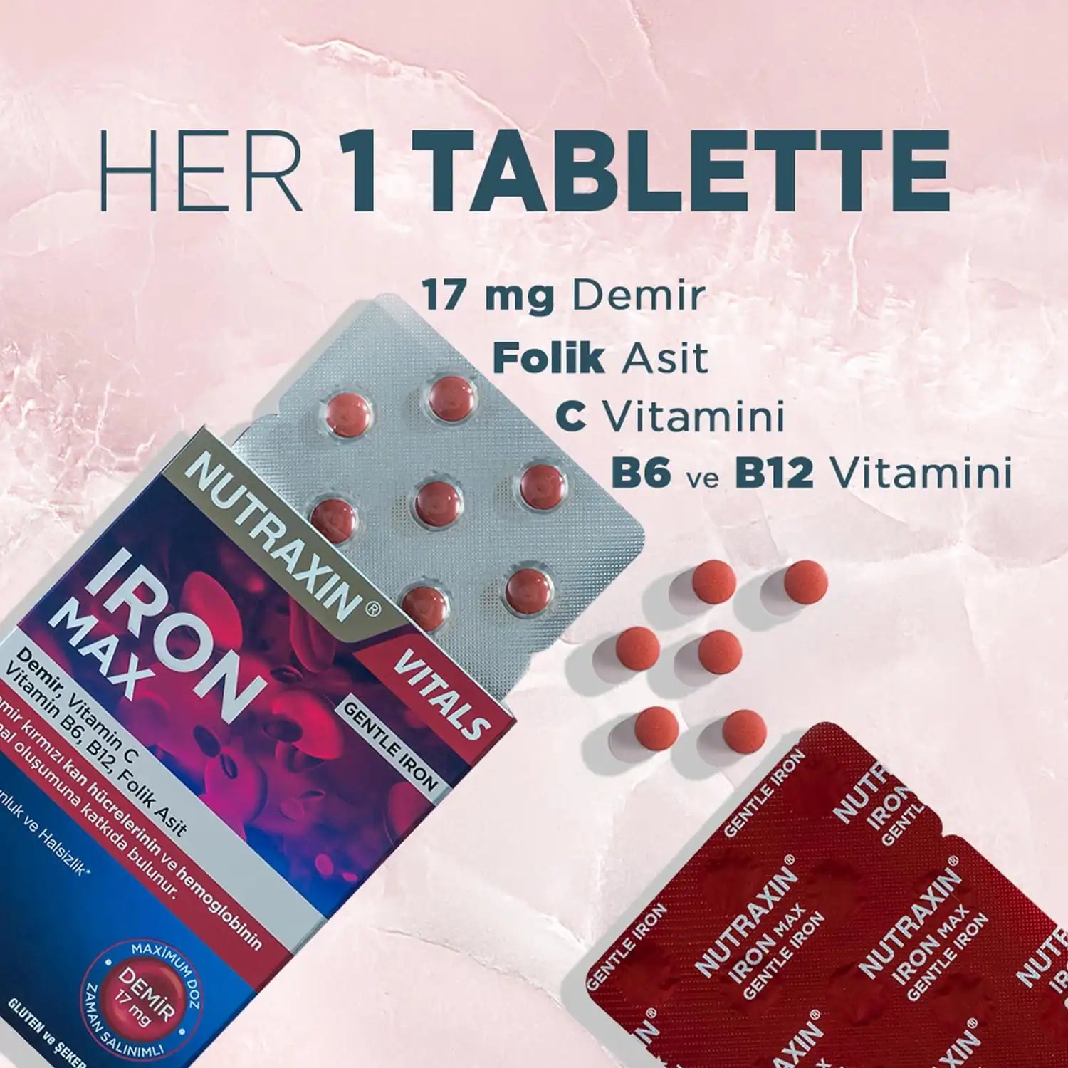 Nutraxin Vitals Iron Max Gentle Iron 30 Tablets