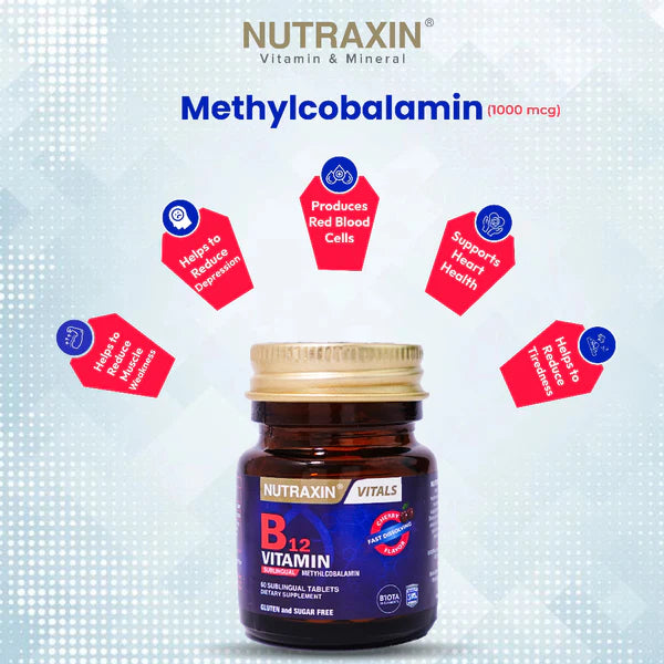 Nutraxin Vitamin B12 Tablets 1000mcg 60 Tablets
