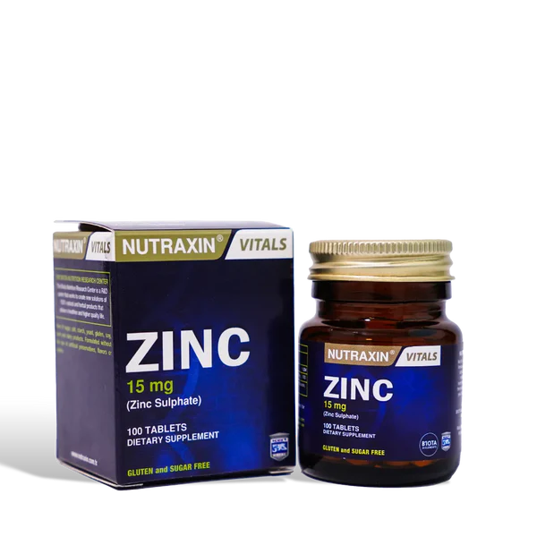 Nutraxin Zinc Sulphate 15 mg 100 tablets