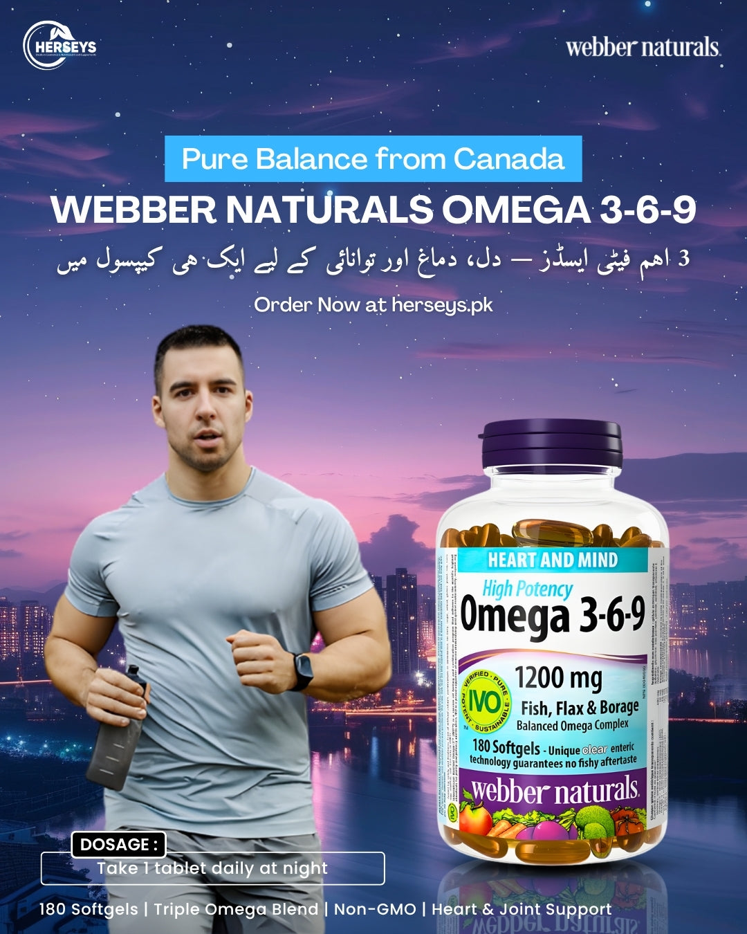 Webber Naturals Omega 3-6-9 1200 mg 180 Softgels
