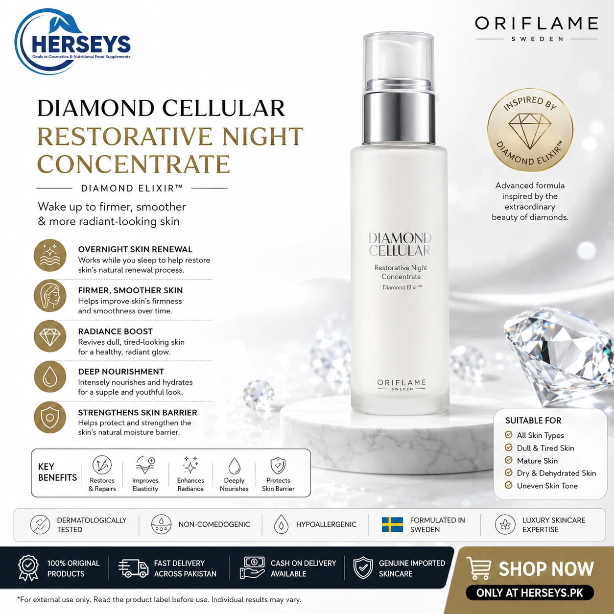 Oriflame Diamond Cellular Restorative Night Concentrate 30 ml