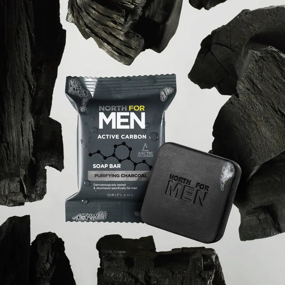 Oriflame North For Men Active Carbon Soap Bar 100 g