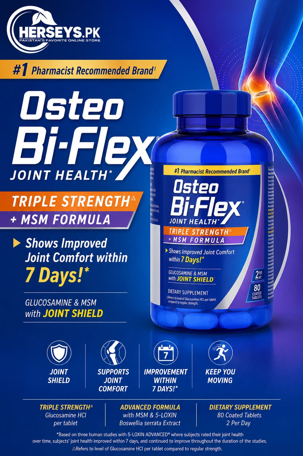 Osteo Bi Flex Joint Health Triple Strength MSM 80 Tablets