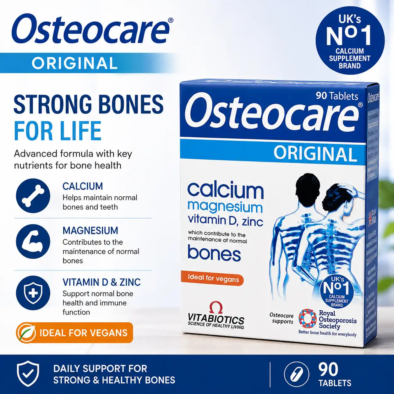 Vitabiotics Osteocare Original 90 Tablets