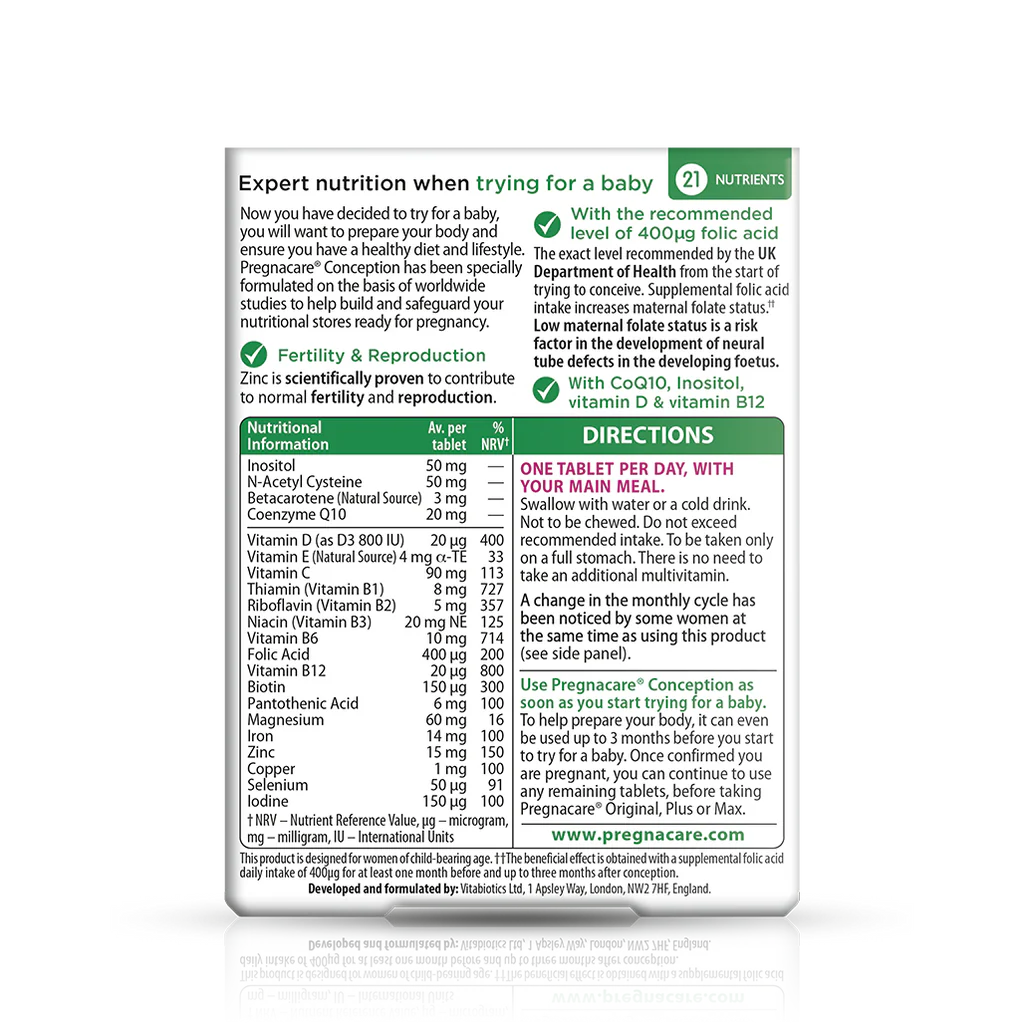 Vitabiotics Pregnacare Before Conception 30 Tablets
