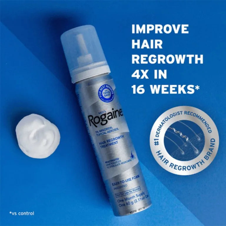 Rogaine 5% Minoxidil Foam for Hair Loss Hair Regrowth Treatment 3 Month Supply