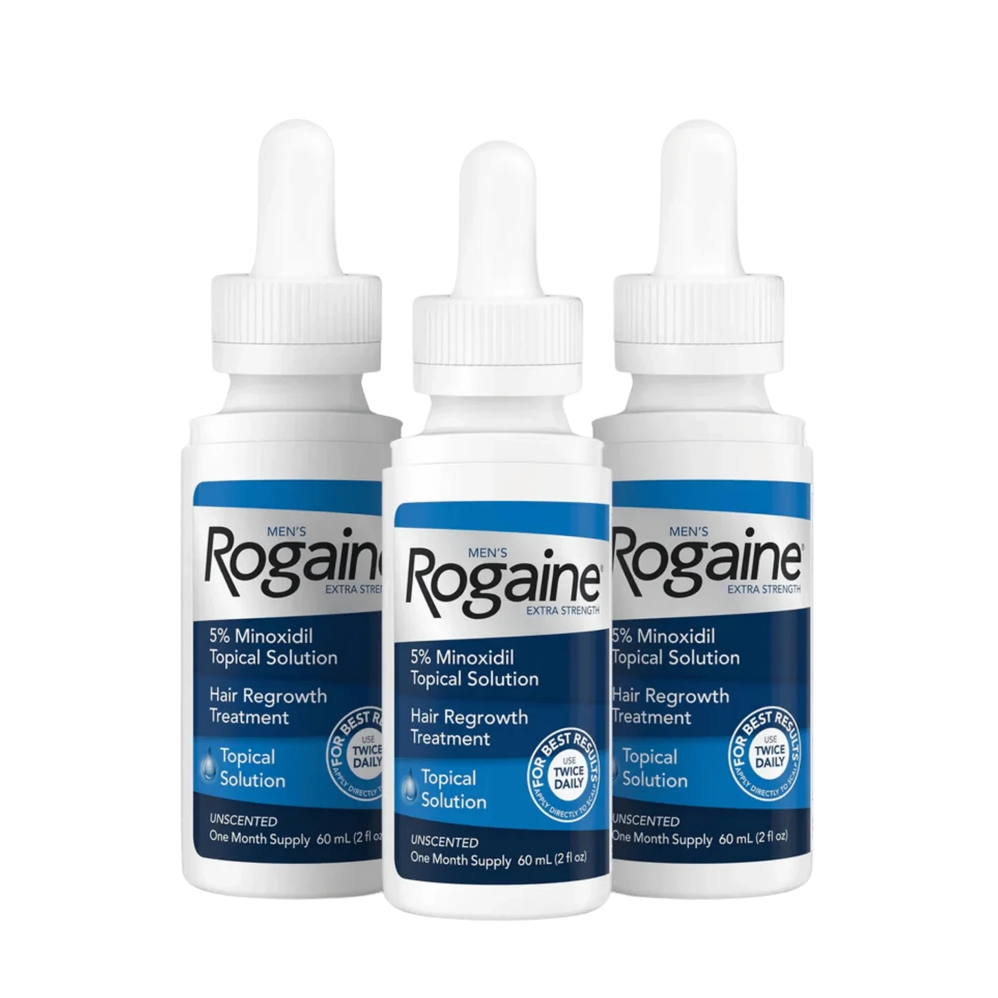 Rogaine Extra Strength 5% Minoxidil Topical Solution Hair Regrowth Treatment 3 Month Supply