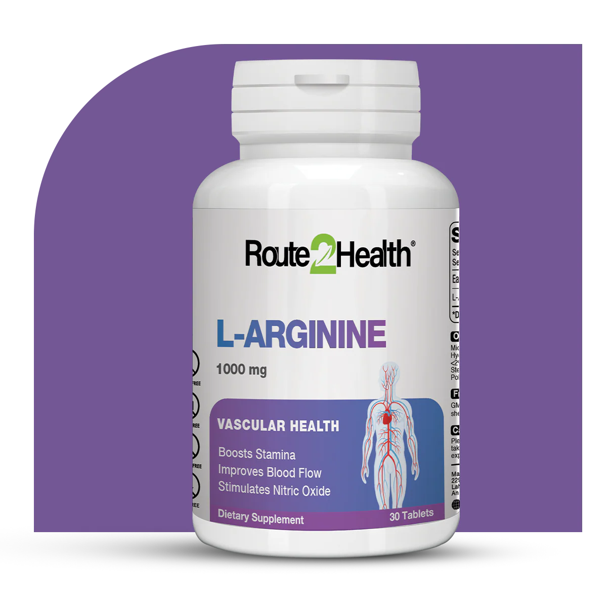 Route2Health L-Arginine 1000 mg 30 Tablets