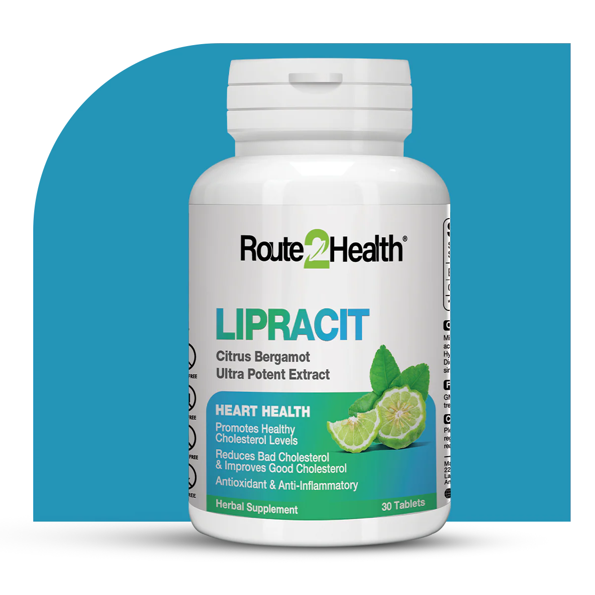 Route2Health Lipracit Citrus Bergamot Ultra Potent Extract | 30 Tablets